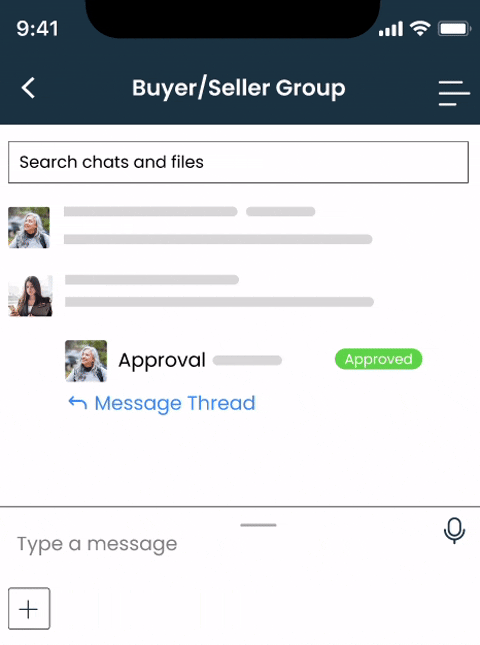 Chat groups and emails stay disorganised. - Mobile