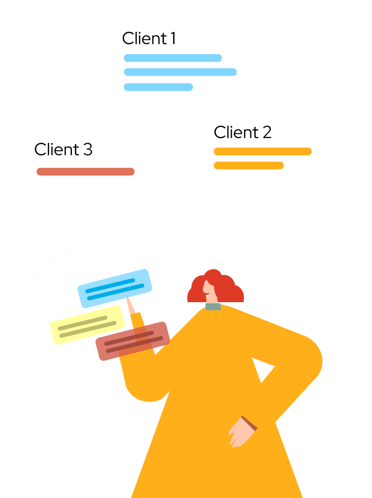 Arkchat messaging app: Freelancers collaborate with clients through day-to-day messaging mobile screen image