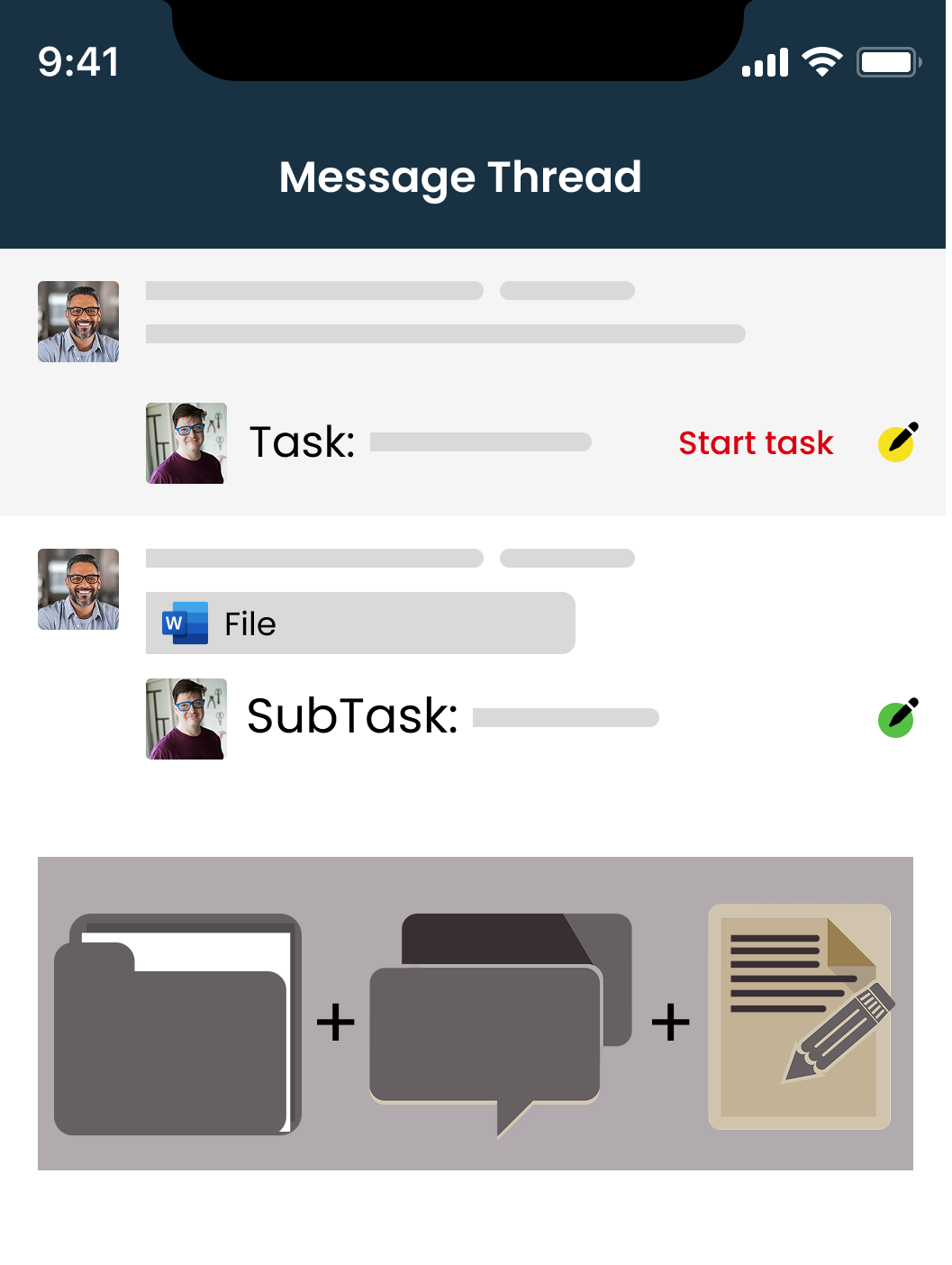 Everything about a task - in one place.