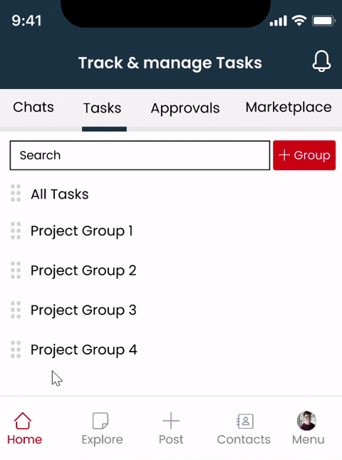 Stop searching. Start tracking.- Mobile