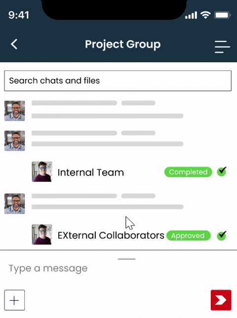 Manage internal teams and external collaborators - together.