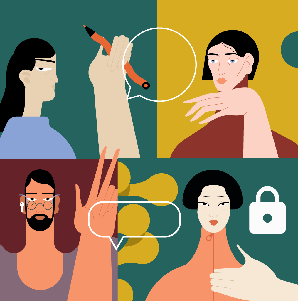 Arkchat messaging app: Corporates and institutions can communicate privately in chat groups. Mobile screen