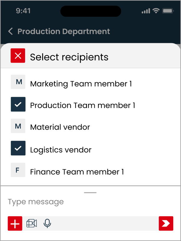 Arkchat messaging app: Manufacturers can reduce response time by collaborating with dealers vendors and customers on Arkchat mobile screen image