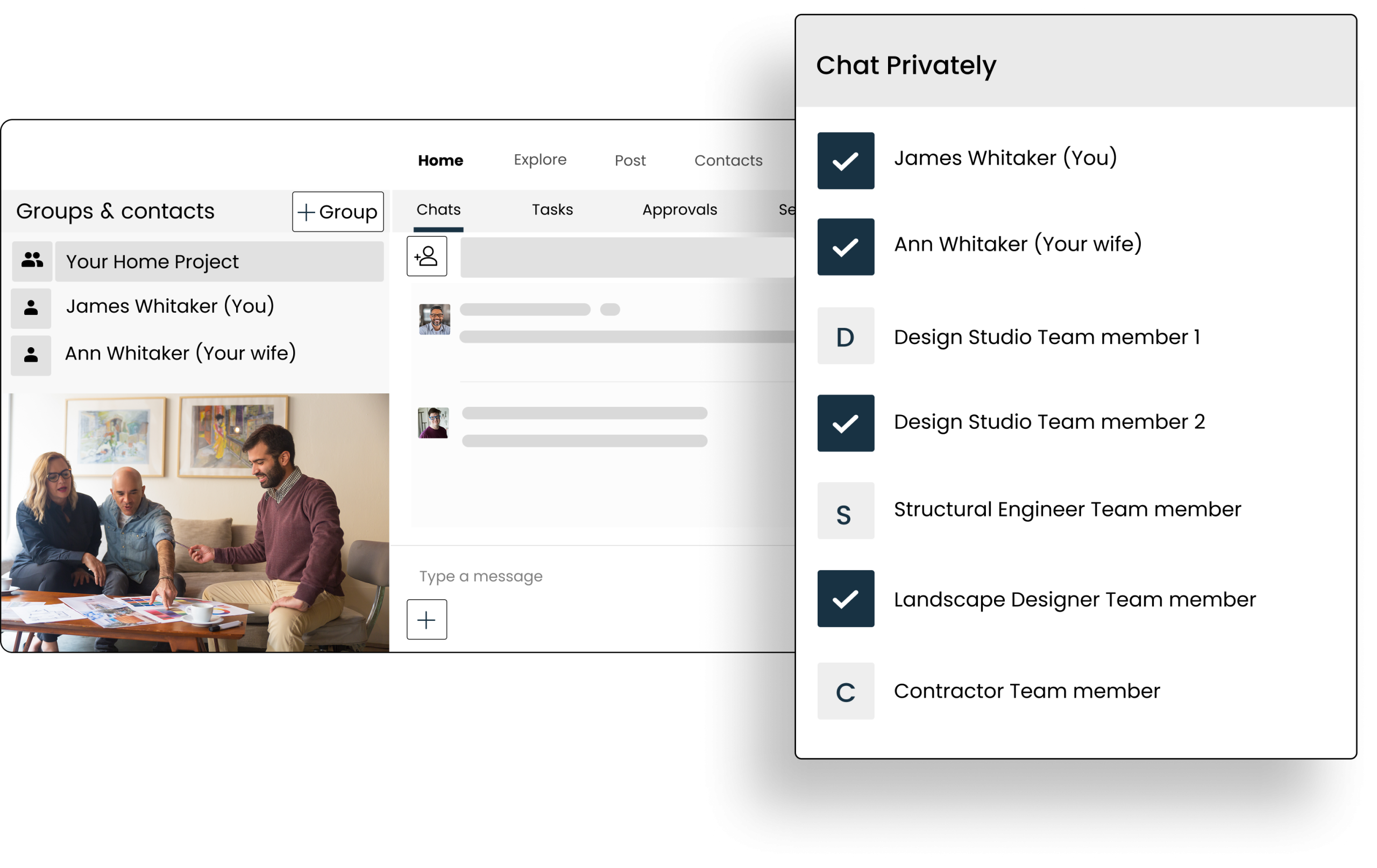 Conversations are split across multiple chat groups